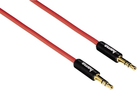 Hama 1m 3.5mm/3.5mm audio kabel Rood