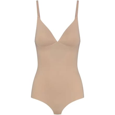 Bye Bra Corrigerende String Bodysuit, zonder Beugel, Stevige Correctie, Shapewear String Body, Beige, S