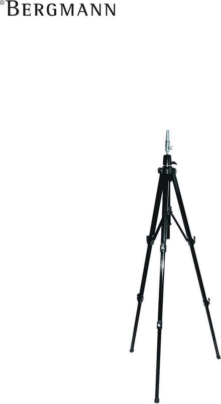 Bergmann Vloerstatief voor oefenhoofd zwart 70-715cm