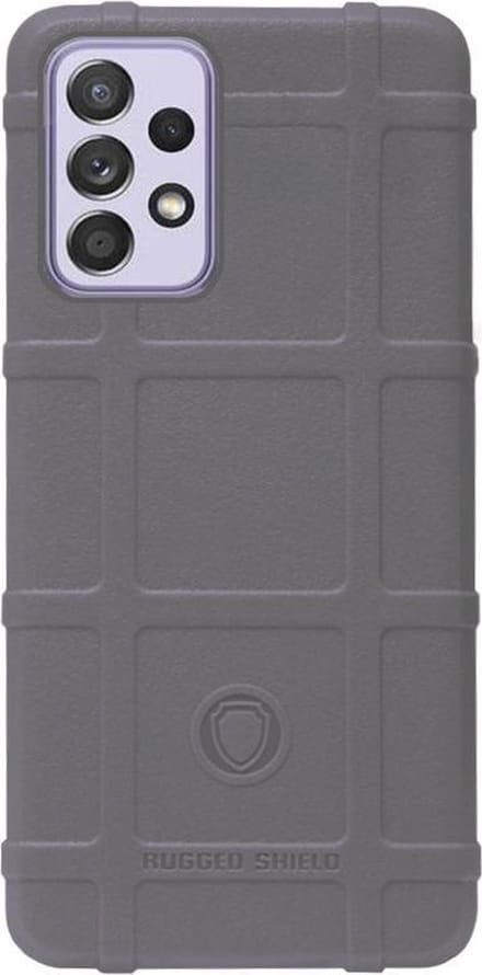 - RUGGED SHIELD Rubber Bumper Case Hoesje Geschikt voor Samsung Galaxy A72 - Grijs