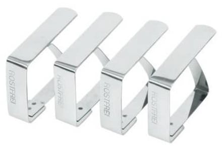 Tafelkleed klemmen - 4 stuks RVS tafelkleedklemmen