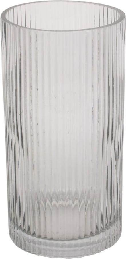 Present Time Vaas Allure Straight - Glas Donkergrijs - Ø10x20cm - Modern