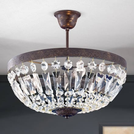 ORION Arila plafondlamp, kristallen kettingen, Ø 40 cm