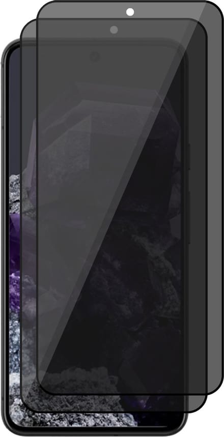 Privacy Screenprotector geschikt voor Google Pixel 8 - 2x Volledig Dekkend Glas Screen Protector