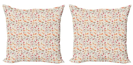 ABAKUHAUS Kussenhoes-Set 2x45x45 cm – dubbelbedrukking – microvezel