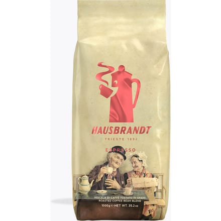 Hausbrandt Espresso Nonnetti 1 kg | Hele bonen | 80% Arabica 20% Robusta melange, Medium branding, Chocolade, Brood en Koekjes aroma, Romige crema