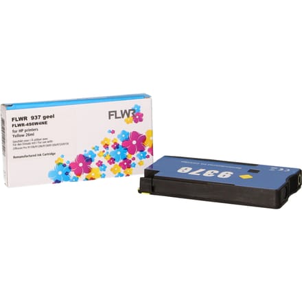 FLWR HP 937e - Geel XL - voor Officejet pro 9130 - 9130 - 9720 - 9730