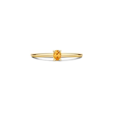 1204YCI/52 Ring 14 Krt goud  Citrine