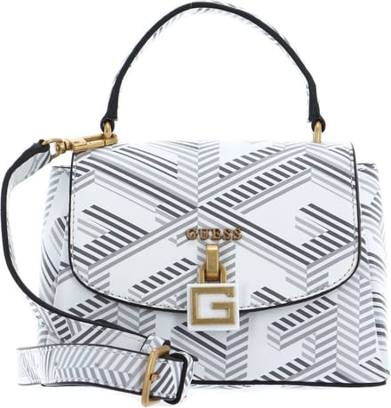 GUESS Schoudertas Handtas Montreal Mini Crossbody Flap Stone Logo Grijs
