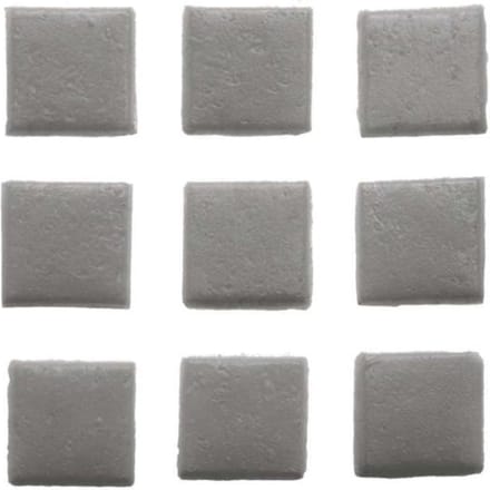 Glorex mozaiek steentjes/tegeltjes - vierkant - 30x stuks - donkergrijs - 2 x 2 cm