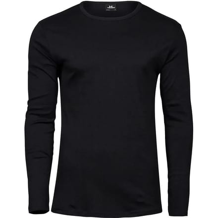 Tee Jays - Interlock T-shirt lange mouwen - Black maat S