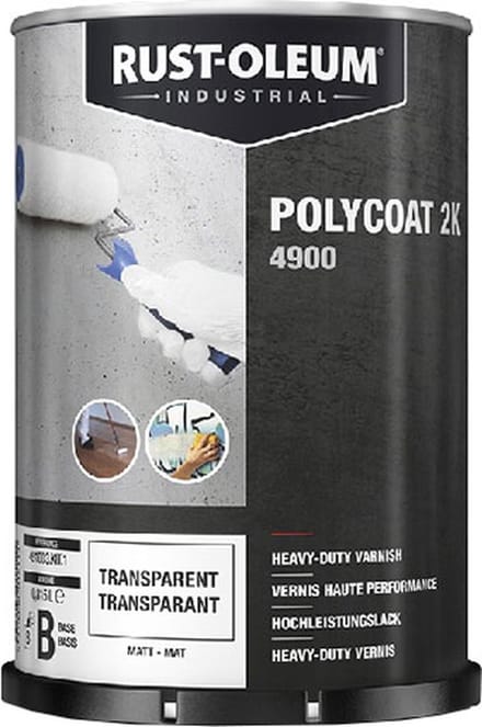Rust-oleum Polycoat 2k Heavy Duty Vernis 4900 1 Liter Hoogglans (basis+verharder)