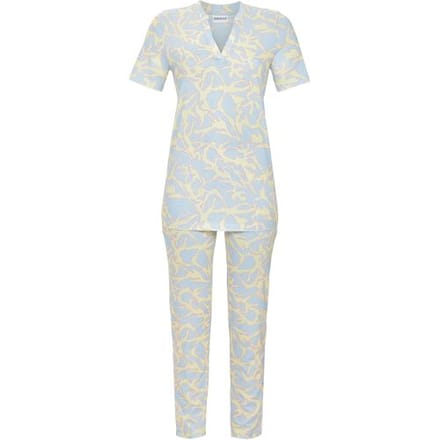 Ringella pyjama blauw aderpatroon - Blauw - Maat - 48