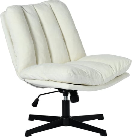 Bureaustoel - 360° draaibaar hoogte verstelbaar chenille - beige