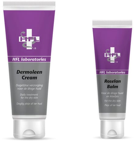 HFL - combipack: roselan balm + dermoleen cream - huid- en voetverzorging - 1x60 ml + 1x125 ml