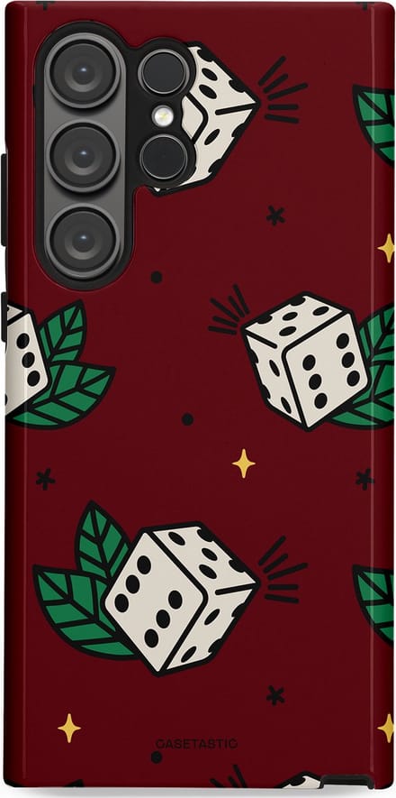 Casetastic Hoesje Geschikt voor Samsung S23 Ultra - Stijlvolle Beschermende Duo-layer Case - Casino zes