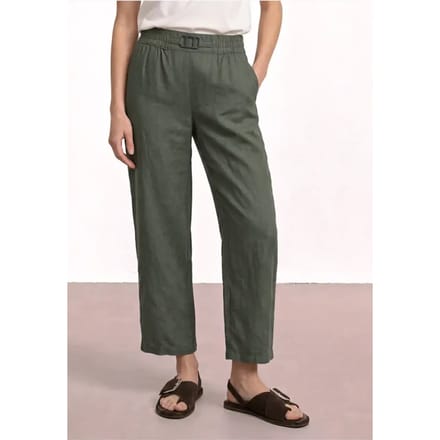 7/8 Wide Legs broek in een Loose Fit van linnen