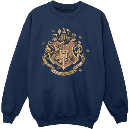 Harry Potter Meisjes Goud Zweinstein Sweatshirt (Marineblauw)