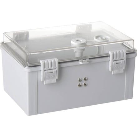 TRU COMPONENTS TC-PSC-20x30x16 Schakelkast 200 x 300 x 160 ABS, Polycarbonaat Lichtgrijs 1 stuk(s)