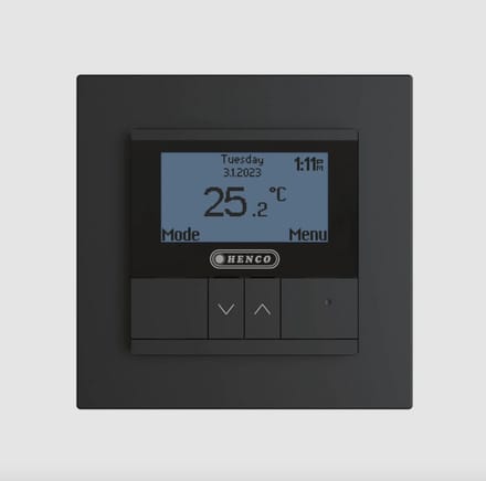 Henco thermostaat voor elektrische vloerverwarming - zwart (UFH-ELEC-THERM-B)
