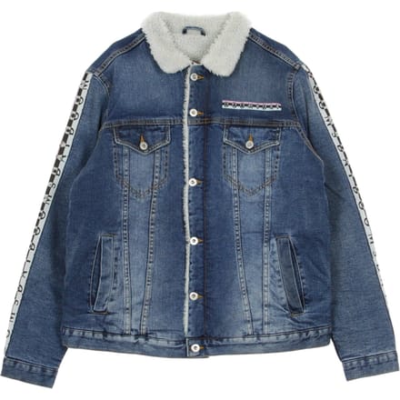 Jeansjasje voor heren, ketting, spijkerjasje, stone wash