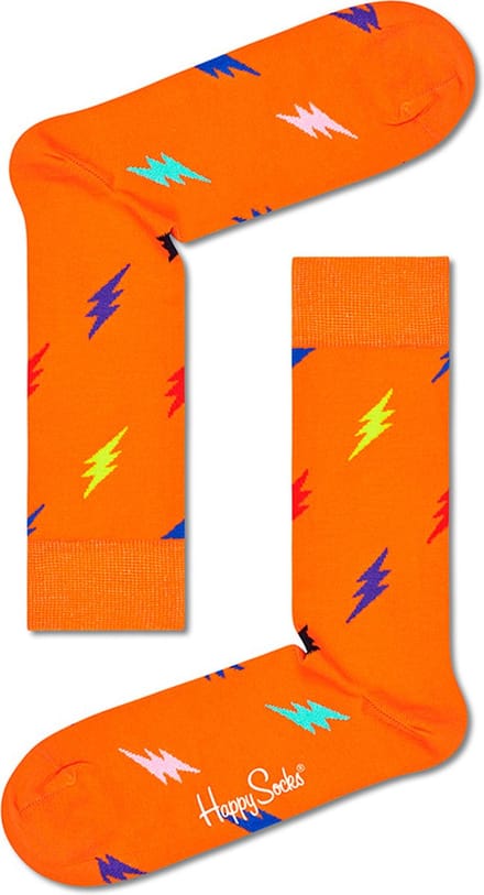 Happy Socks unisex sokken lightning oranje