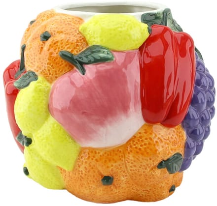 HomeBound by KY | Aardewerk vaas 'Multi fruit' | vaas | 21,3x20,9x18,5cm