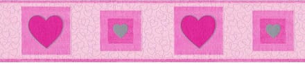 HARTJES BEHANGRAND | Kinderkamer - roze zilver - A.S. Création Only Borders 11