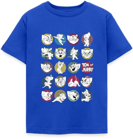 Tom And Jerry Iconische Uitdrukkingen Met Logo T-Shirt Kinderen