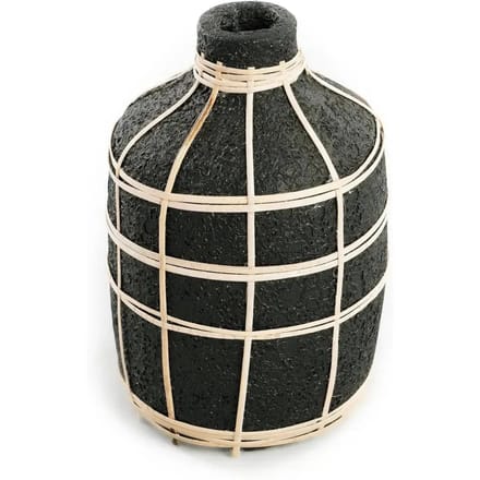De Whoopy Vaas - Zwart Naturel - M