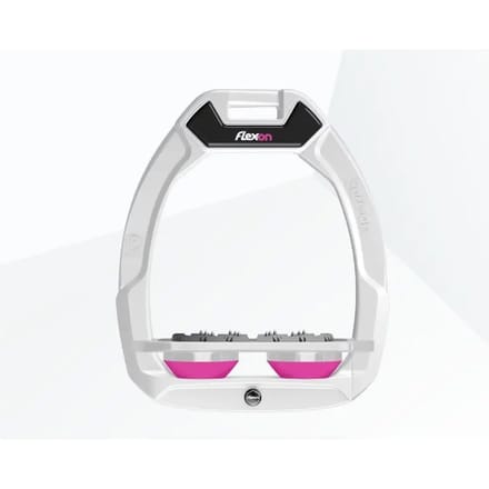 Veiligheidsstijgbeugels Plat Ultra Grip Wit/Grijs/Roze Flex-On Safe-On