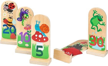 Moses Werpspel Krabbelkäfer Junior 22,6 Cm Hout Naturel 8-delig