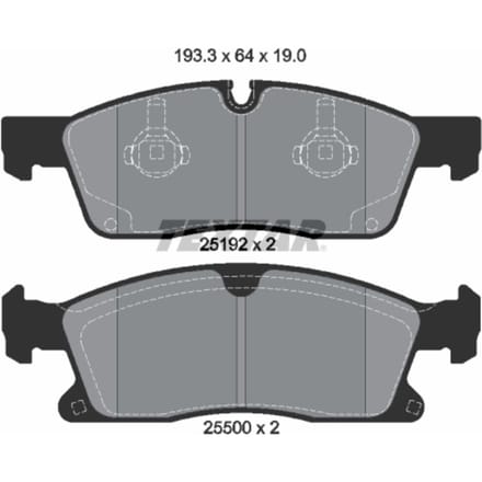 Remblokset TEXTAR 2519201, voor
