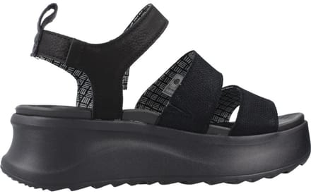 Hey Dude Delray Buckle - Platform Sandalen - Zwart - 37 - EVA Inlegzool