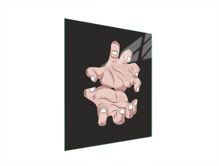 TMK ArtDeko - Snijplank van Gehard Glas - 45x52 cm - Draagbaar