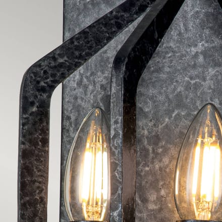 Quoizel LED Wandlamp Vanguard | 2X E14 Max 40W | Old Black