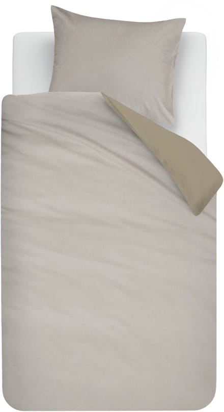 Beddinghouse Warm dekbedovertrek - Eenpersoons - 140 x 200/220 cm - Zand