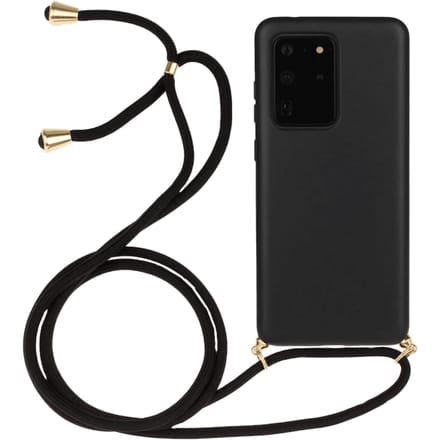 Mocaa Samsung Galaxy S20 Ultra Telefoonhoesje met Koord Zwart
