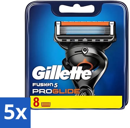 Gillette - Fusion 5 ProGlide - Precisie en comfort - 8 Navulscheermesjes - Bulkverpakking - 5 stuks