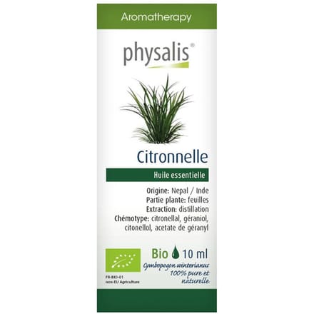 Physalis® Java Citronella Essentiële Olie Bio 10 Etherische olie