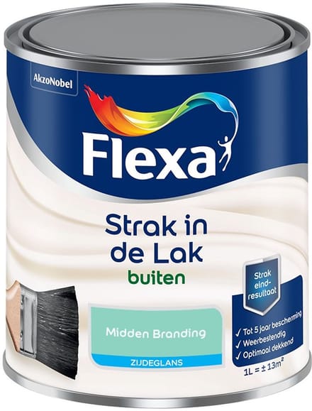 Flexa - Strak In De Lak Buitenlak Zijdeglans - Midden Branding - Mengverf - 1 L