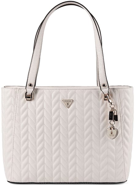 GUESS schoudertas Stacey Noel Tote Cream White crème