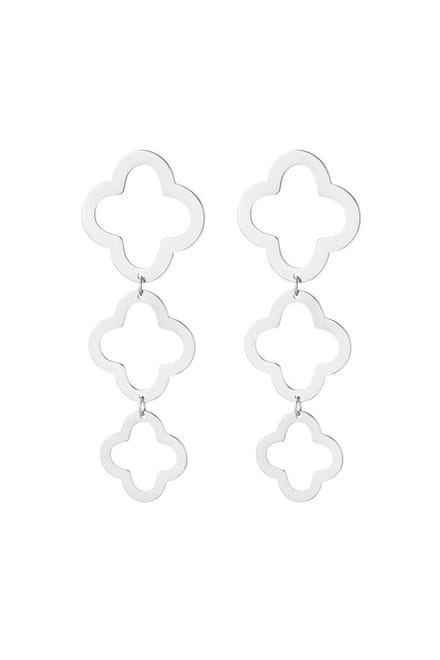 Bijoutheek Oorknoppen Statement Clovers Zilver