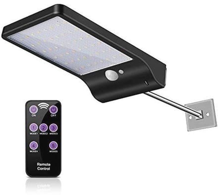 Waterdichte LED Solar Beveiligingslamp met Bewegingssensor en Afstandsbediening voor Tuin en Terras