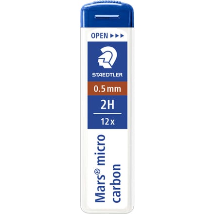 Potloodstift Staedtler Mars Carbon Micro 0.5mm 2H 12 stuks
