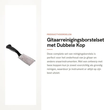 Dailygoods - Gitaarreinigingsborstelset met Dubbele Kop
