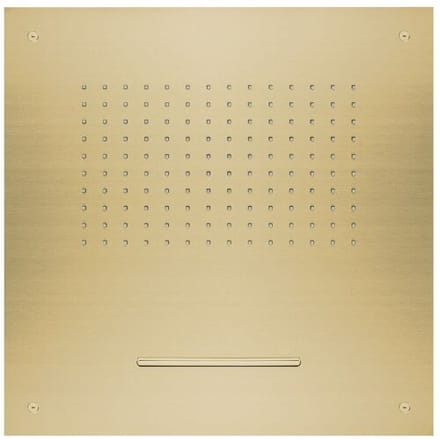 Herzbach DESIGN iX PVD Recessed ceiling rain shower Multifunction 2 square 50 x 50 cm 21.650200.2.41