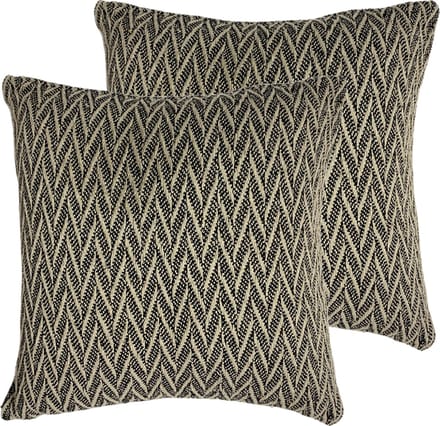 Tiseco Home Studio - Kussen (gevuld) ALPANA - SET/2 - 100% katoen - Vierkant - 45x45 cm - Zwart
