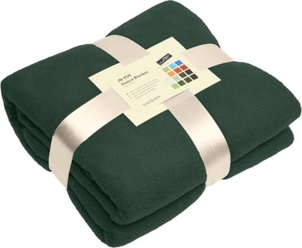 James & Nicholson Fleece Plaid Donkergroen 170 x 130 cm