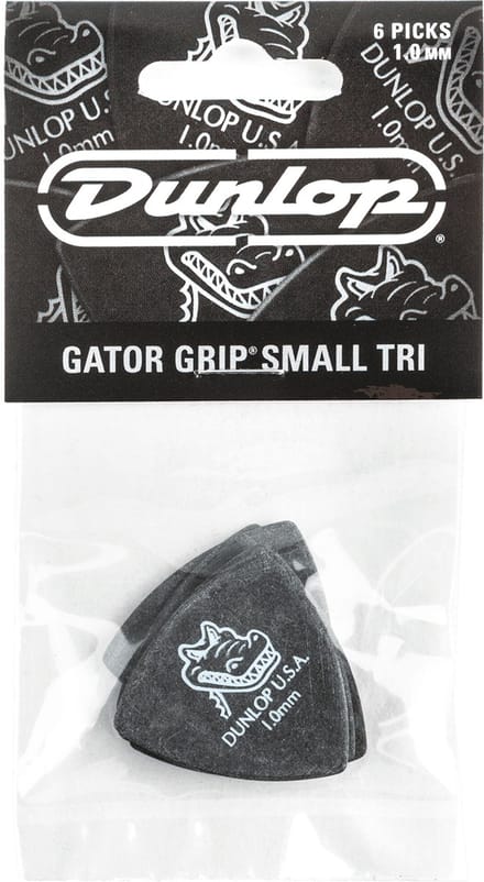 Jim Dunlop Gator Grip - Plectrums - Small Triangle - 1,00 mm - Player's Pack 6 Stuks